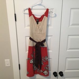 Anthropologie Emroidered Floral Casual Dress